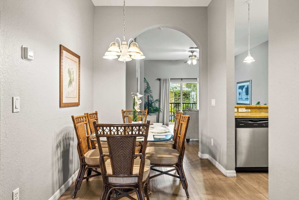Dining table with seating for 6