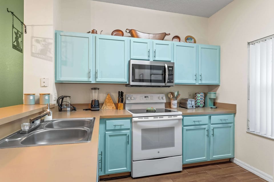 Meals will be made easy in the full kitchen