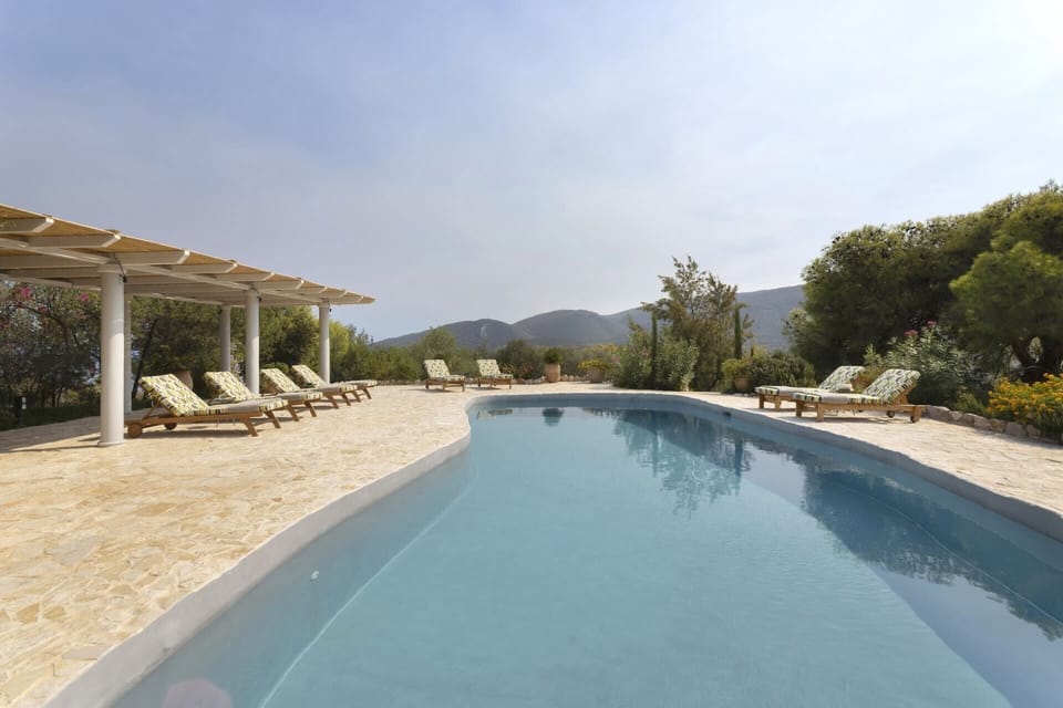 Villa Aetos's dreamy pool area.