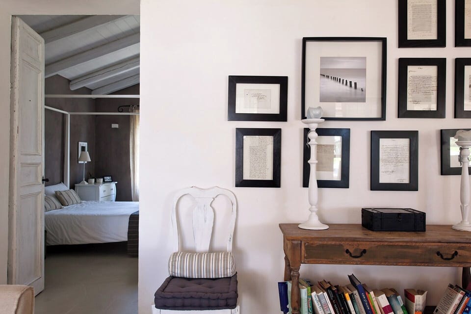From the living area to the main bedroom.