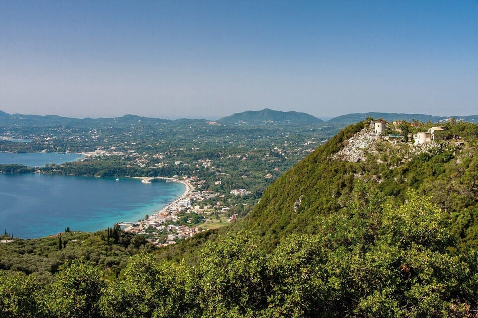 The village of Spartilas, perched above Ipsos beach is less than 1km away.