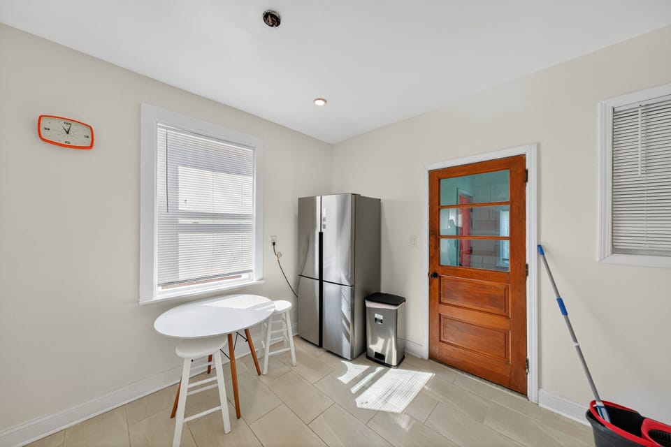 Indoors, Floor, Flooring, Appliance, Refrigerator