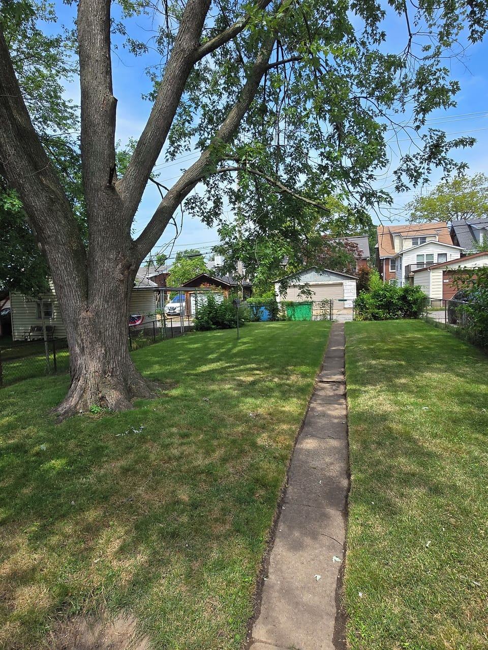 spacious backyard