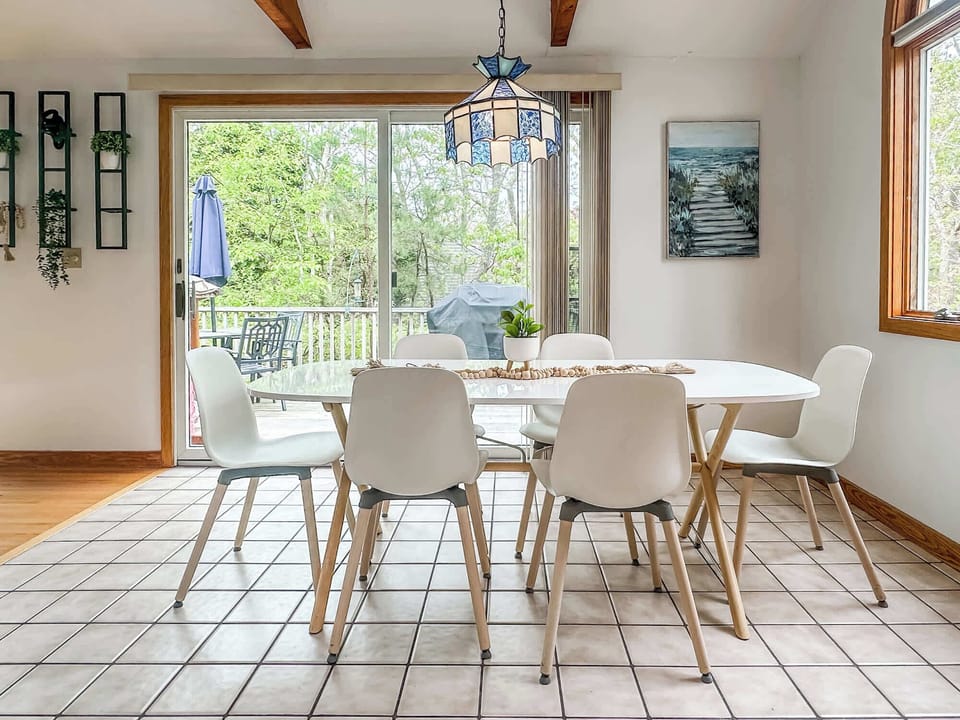 Dining table with seating for 6