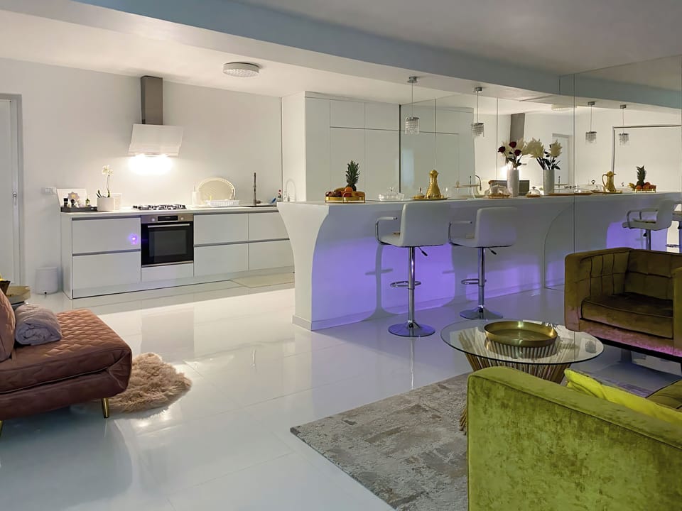 living and open kitchen
