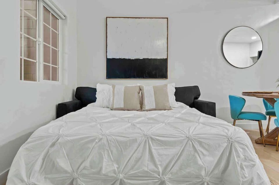 Sleeper sofa as bed in the living room