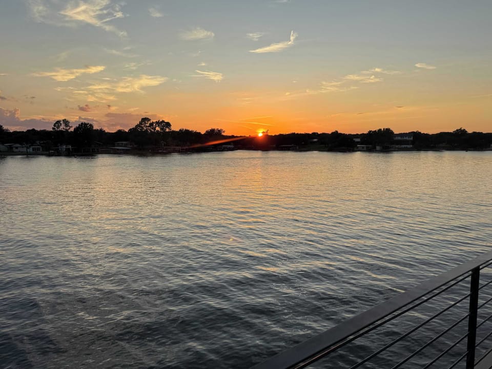 Gorgeous sunsets overlooking Lake LBJ from the upper dock