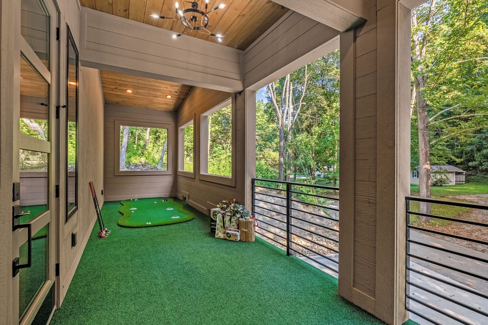 Covered putting green — practice your short game in a peaceful mountain setting