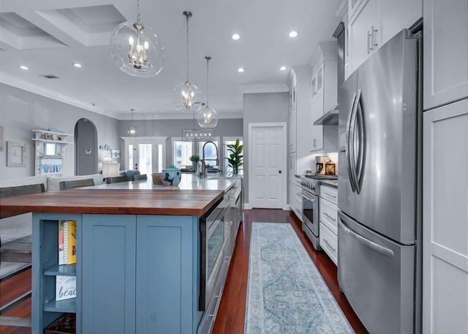 Large kitchen island