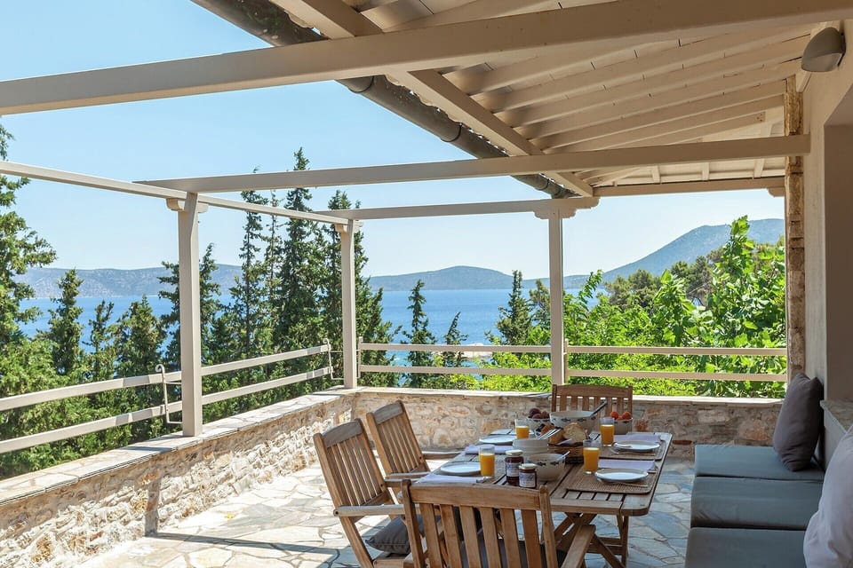 A perfect spot for an al fresco breakfast with a view.