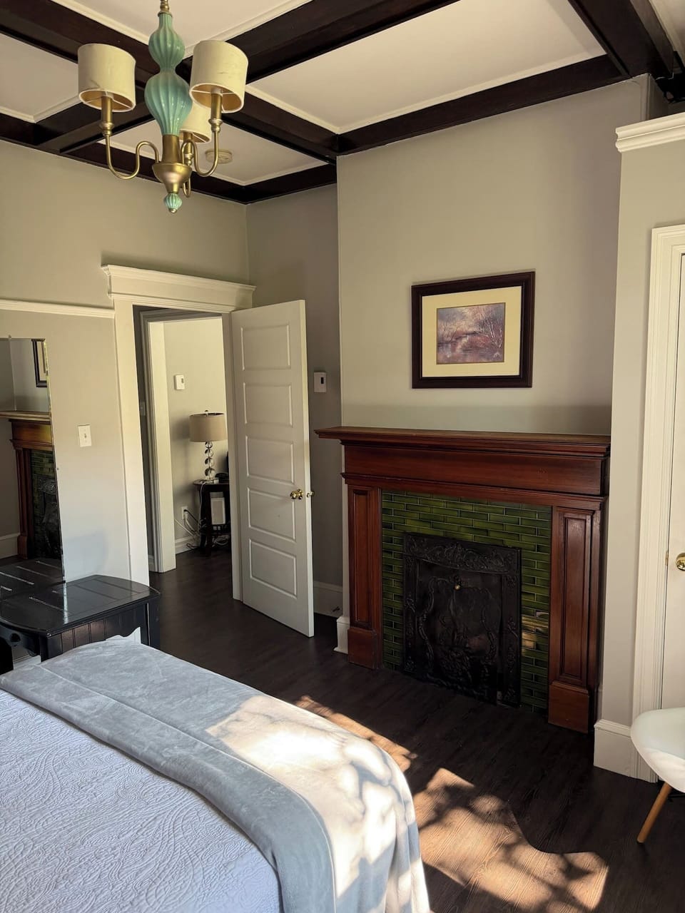 Gather around our lovely fireplace for warmth and good company during your stay.