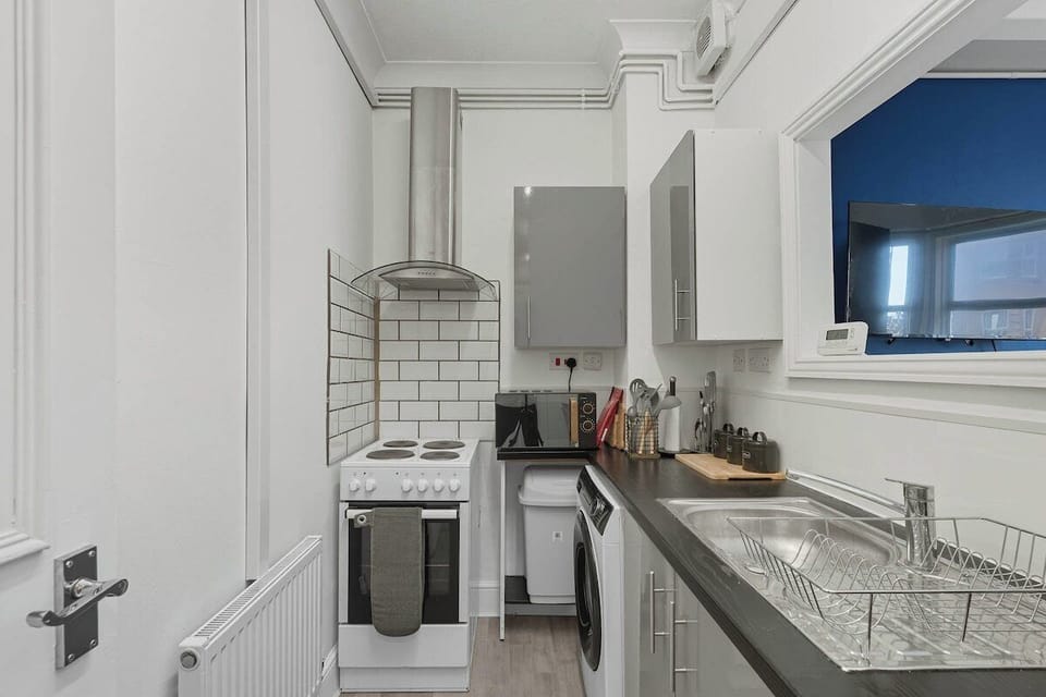 Fully equipped kitchen with everything you need.