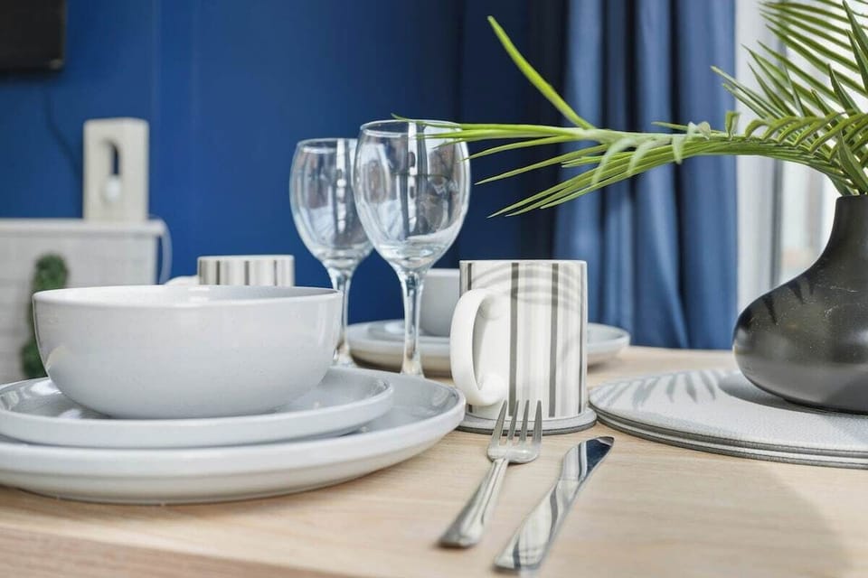 Spacious dining area perfect for family meals.
