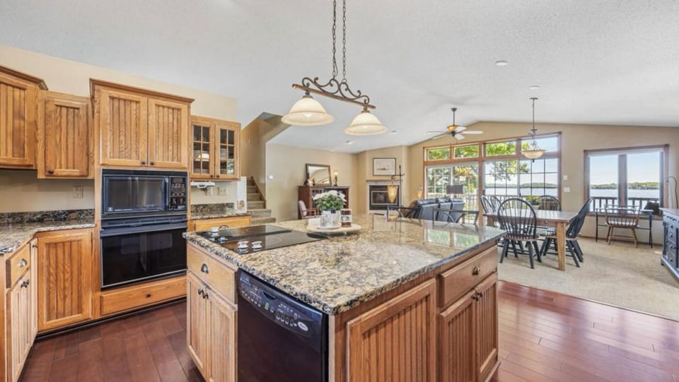 Spacious kitchen includes basic spices