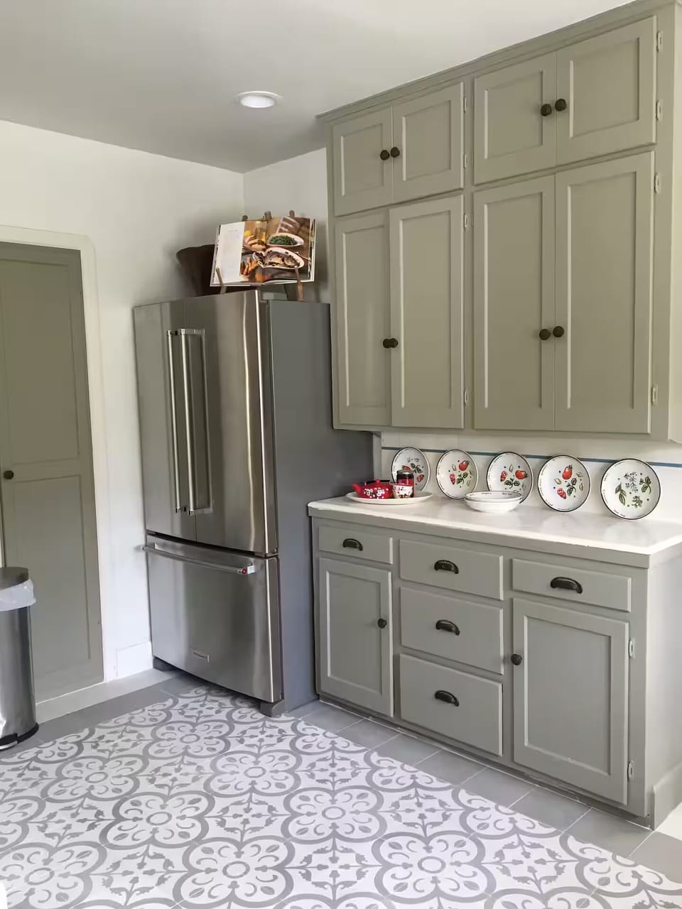 New stainless steel fridge. 
