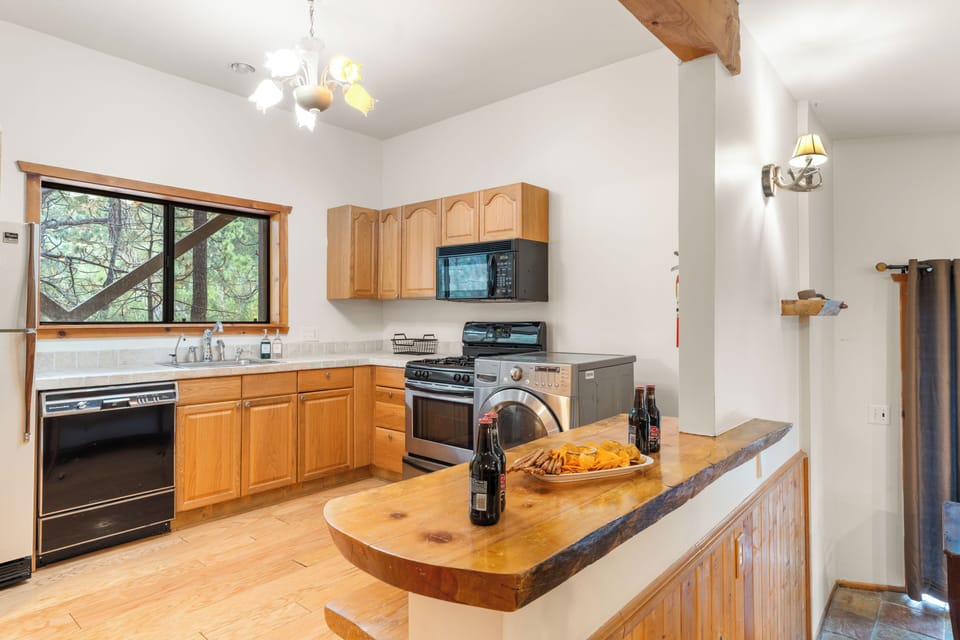 Kitchen area in the game room.