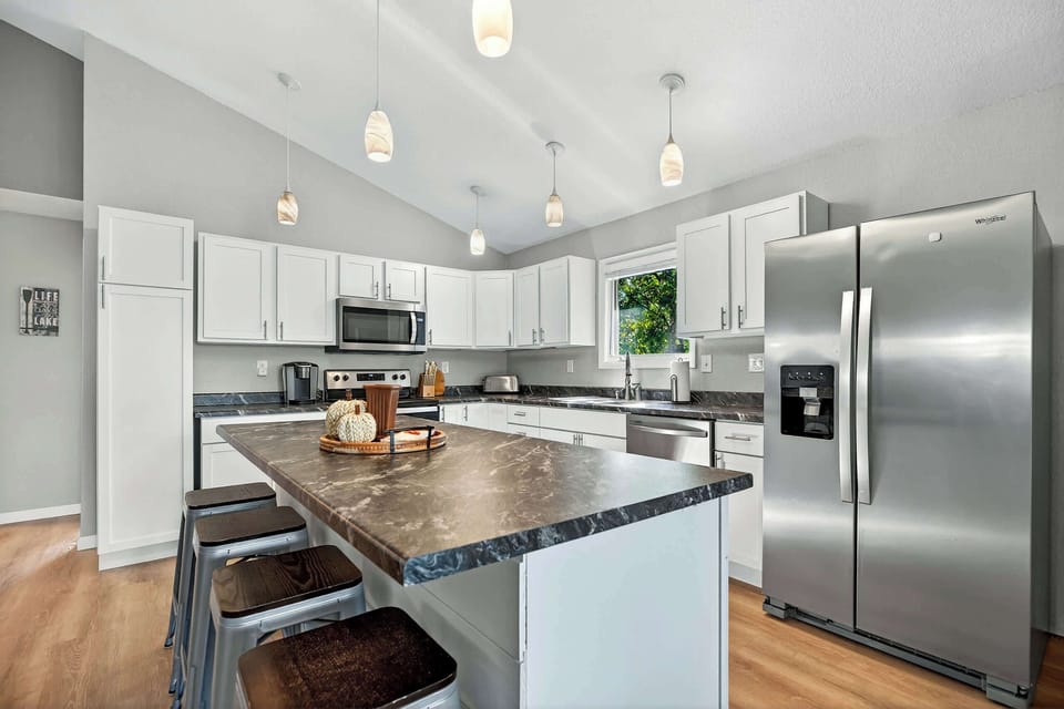 Spacious kitchen with all the essentials making cooking and gathering easy