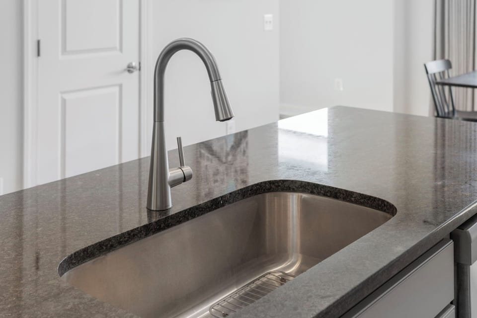 Large stainless steel sink