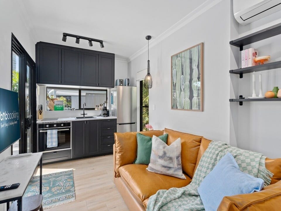 Granny flat with kitchenette and living area.
