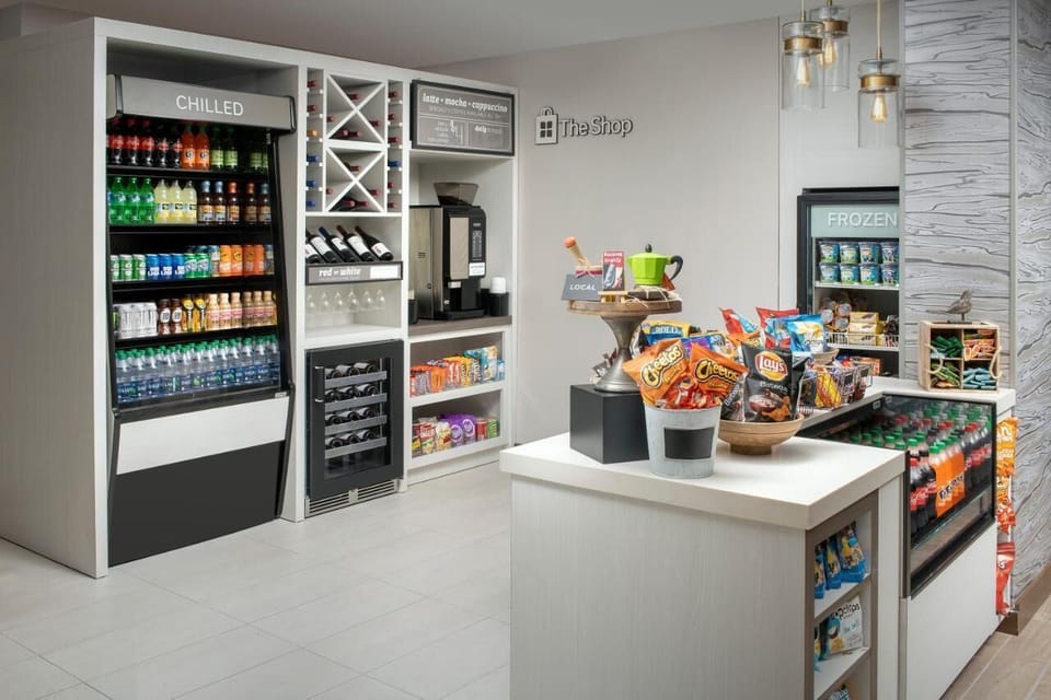 Grab snacks and essentials anytime at the convenient on-site shop.