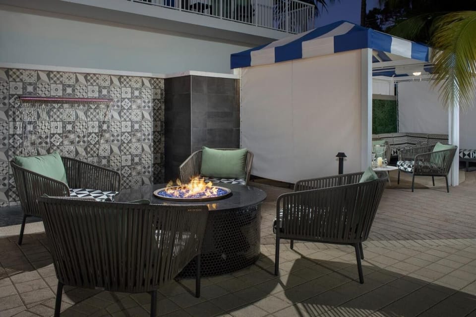 Gather around the fire pit for cozy, breezy evenings.