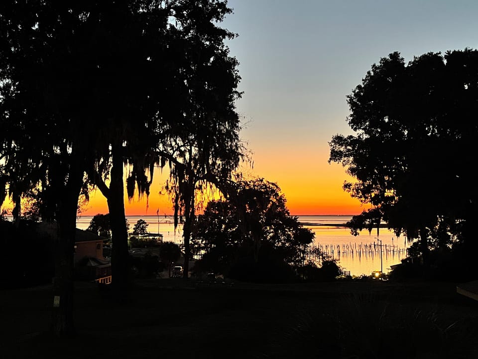 Sunset right from the balcony of the studio!
