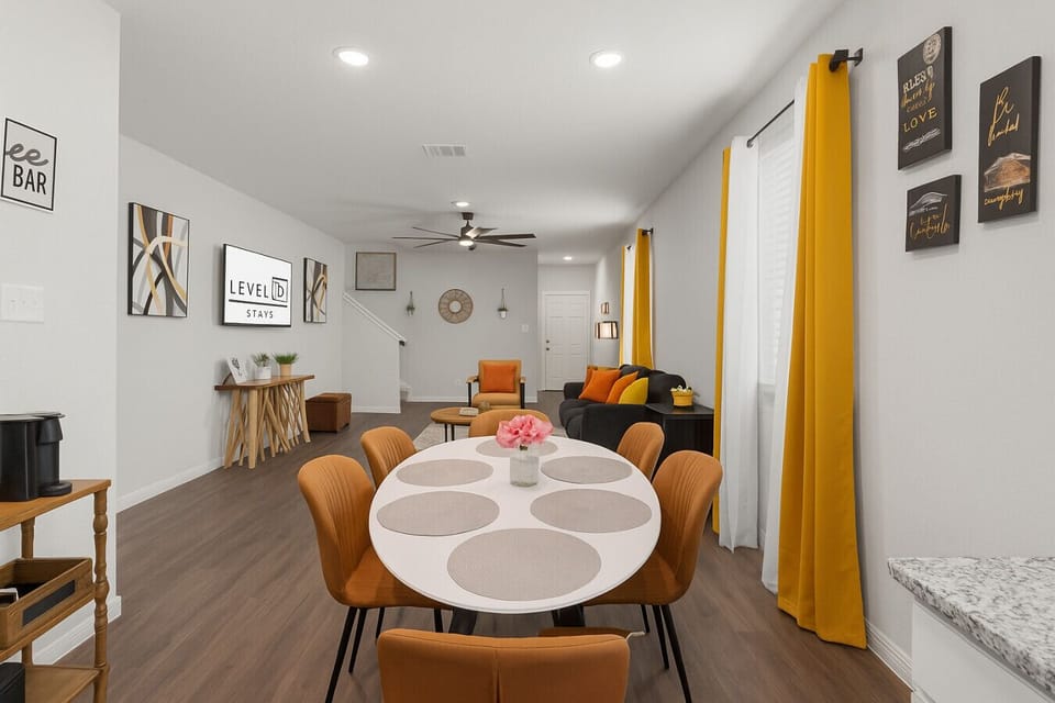 Share meals in a dining area with natural light