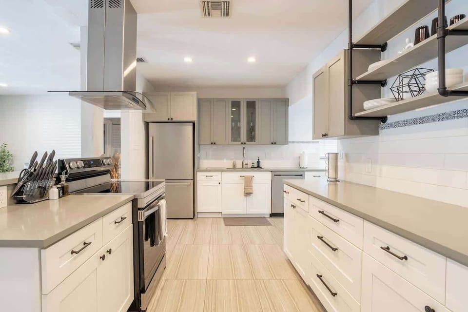 Bright, spacious kitchen with plenty of storage