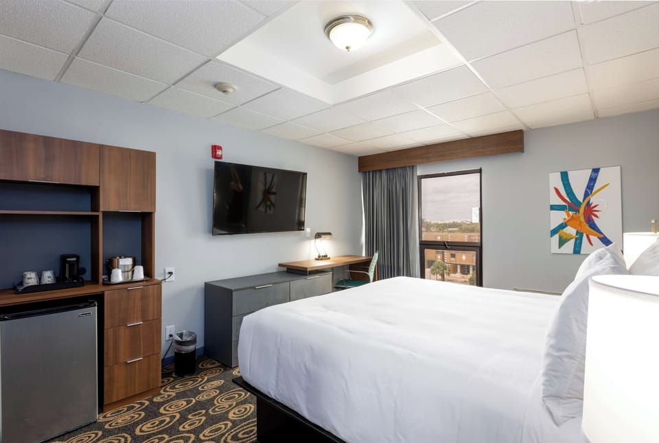 Wake up and brew coffee steps from your cozy bed.
