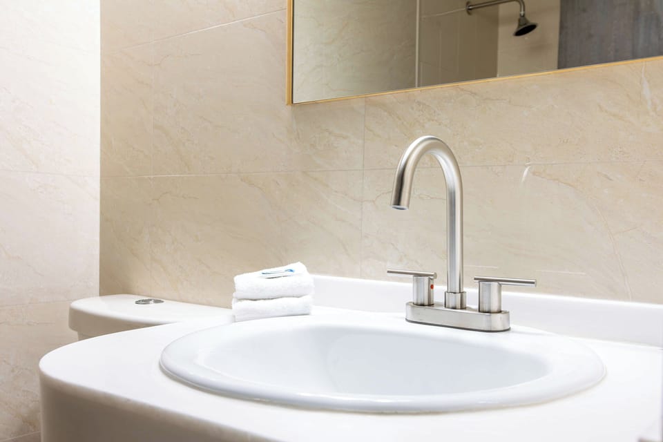 Start your morning with a sparkling sink and fresh towels.