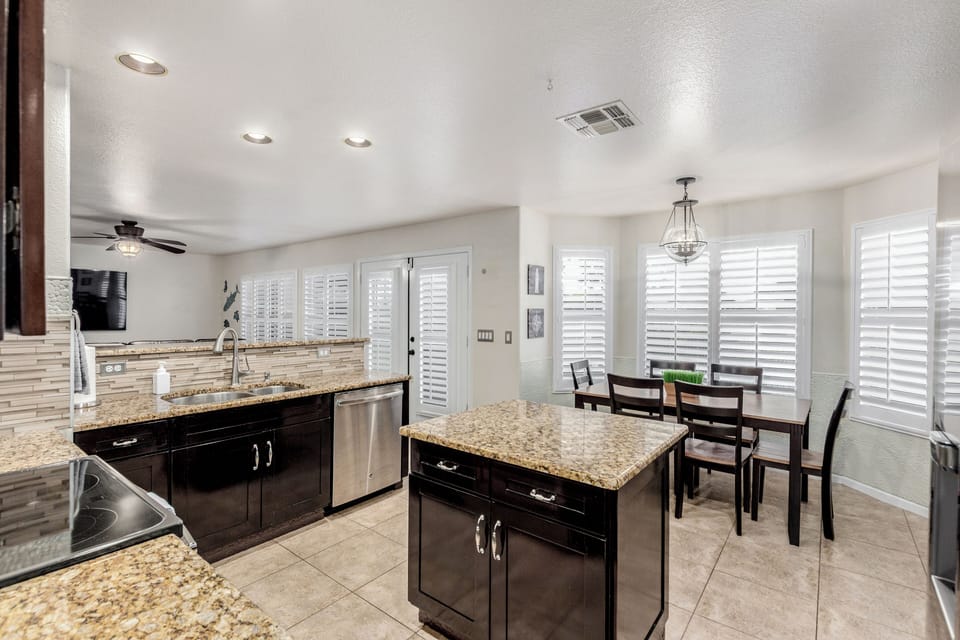Open layout Kitchen and Dining room