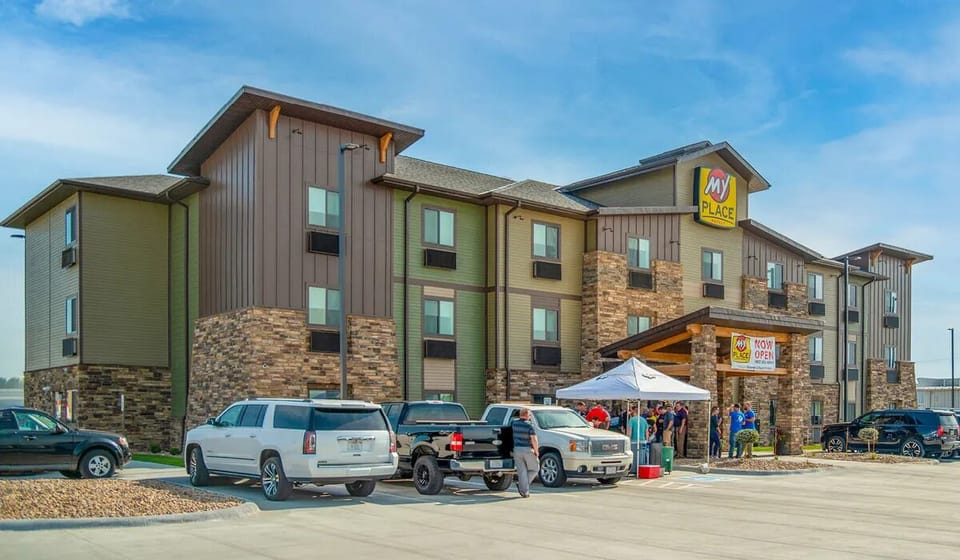 Pull up to a spacious, well-lit entrance for easy drop-offs.