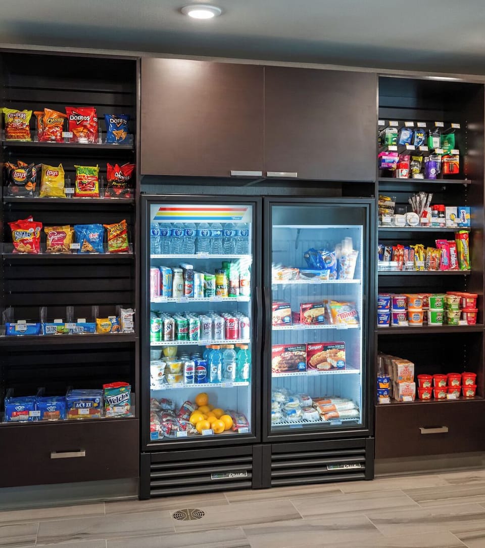 Grab late-night snacks and chilled drinks whenever cravings hit.