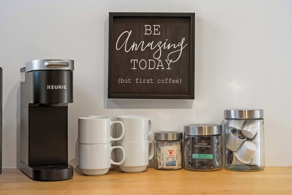 Coffee, tea, and essentials included (Main Level Suite - The Lokal)