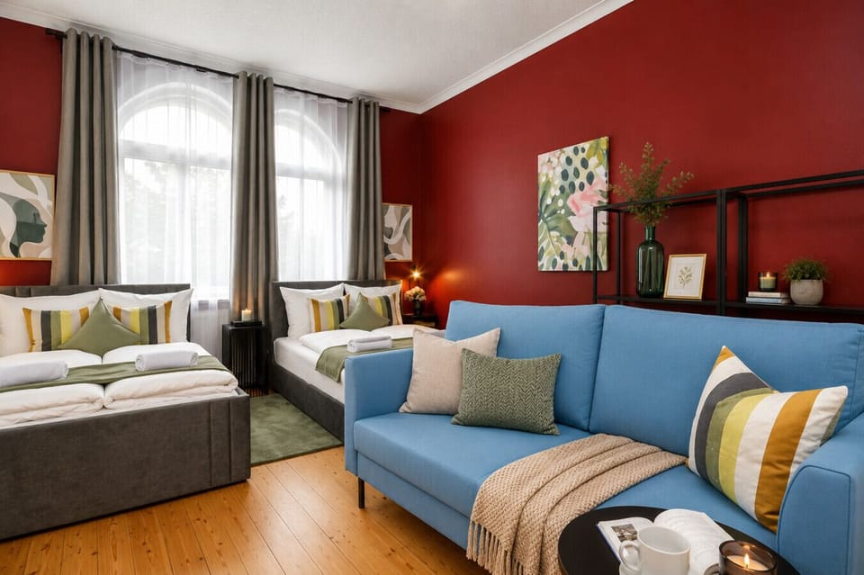 Enjoy the perfect blend of comfort and functionality in this thoughtfully designed studio with a plush bed, comfortable lounge area, and bright open-concept layout that feels like home.