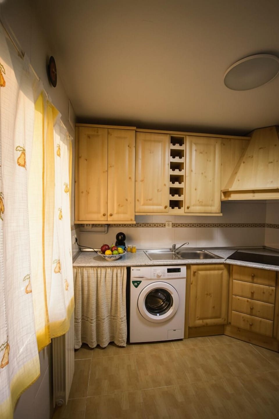 Cozy Rustic Kitchen with Washer