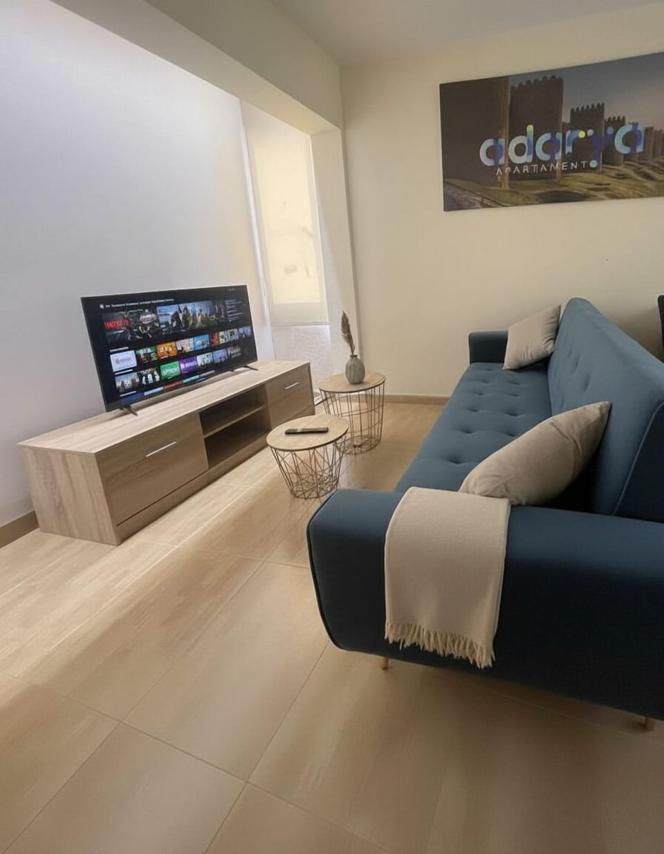 Cozy Living Room with Modern Couch