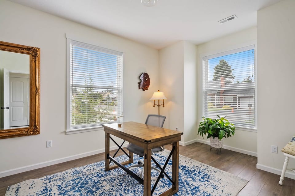 Work remotely with this dedicated office space and high-speed internet.