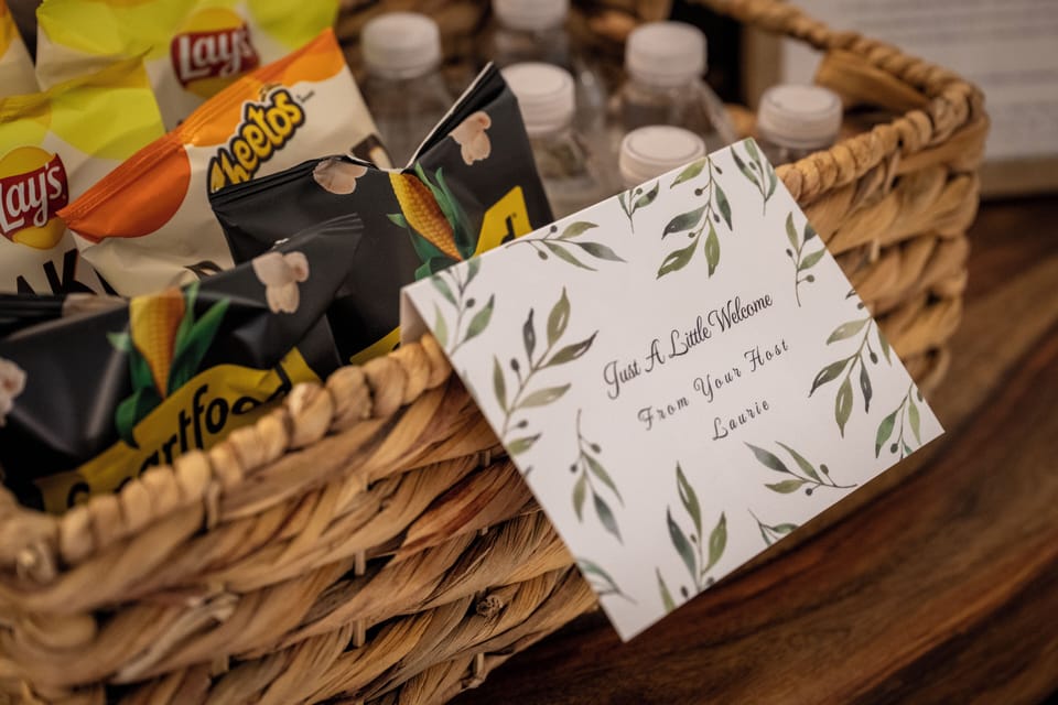 A little welcome treat from your host Laurie to welcome you to your home away from home