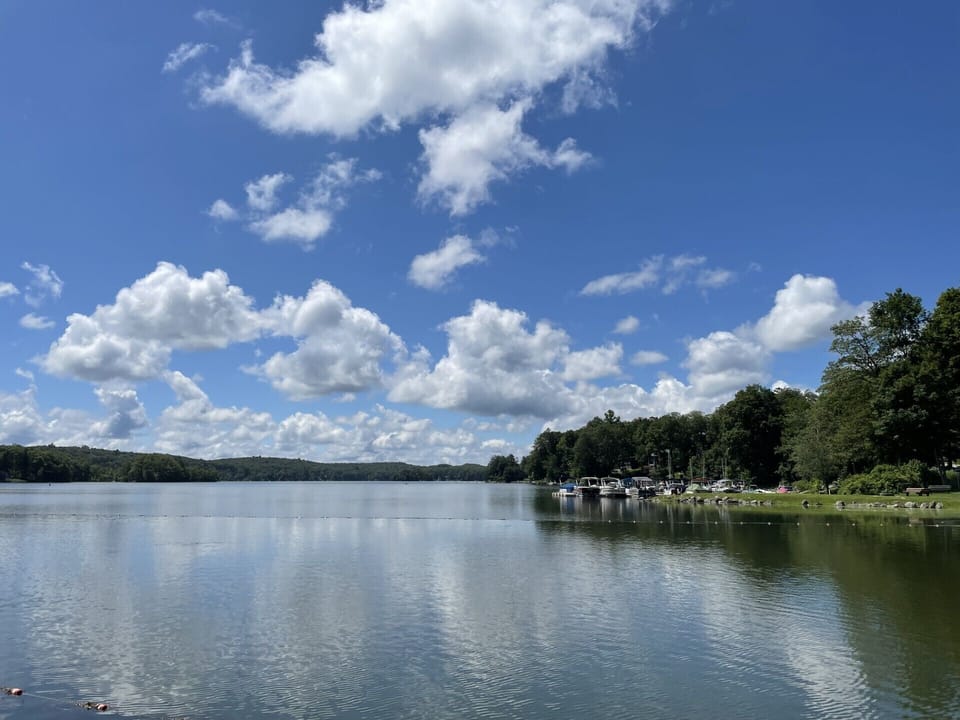 Beautiful lake neighborhood.