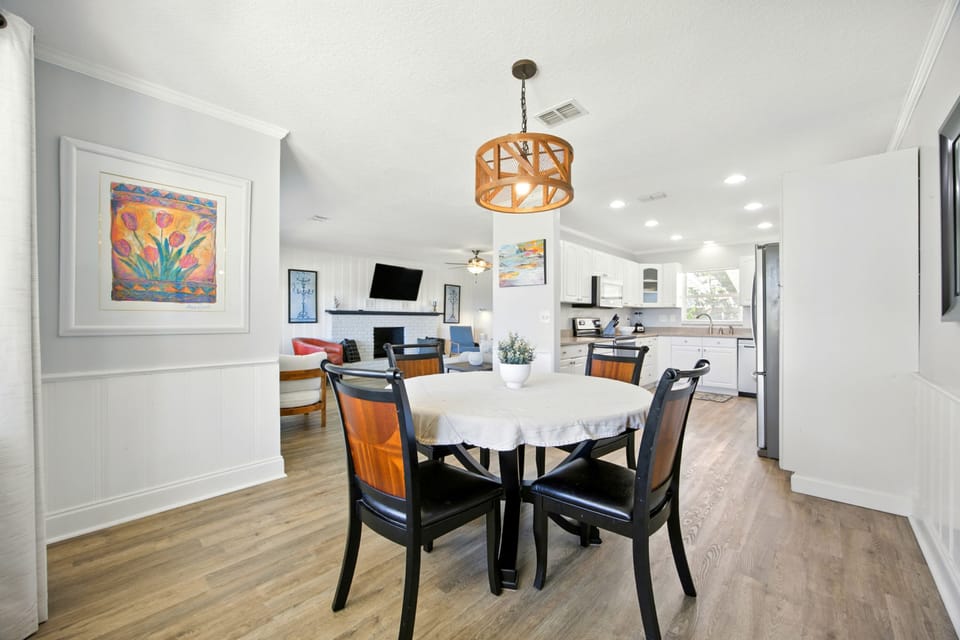 Make mealtime memories together at the dining table, seating 4​