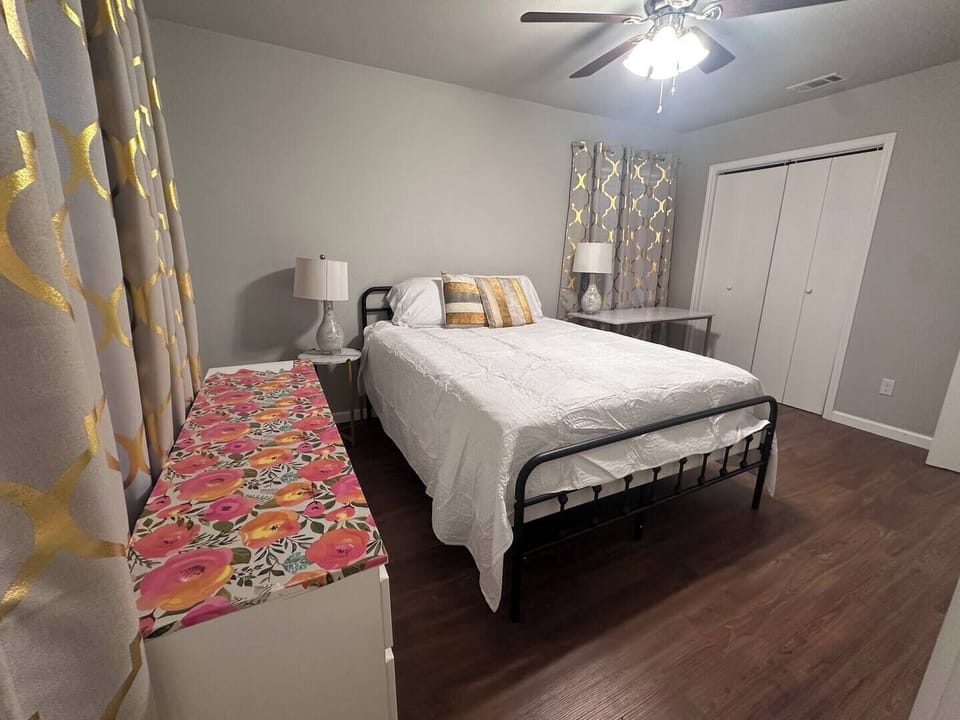 A queen bed made for comfort and sweet dreams