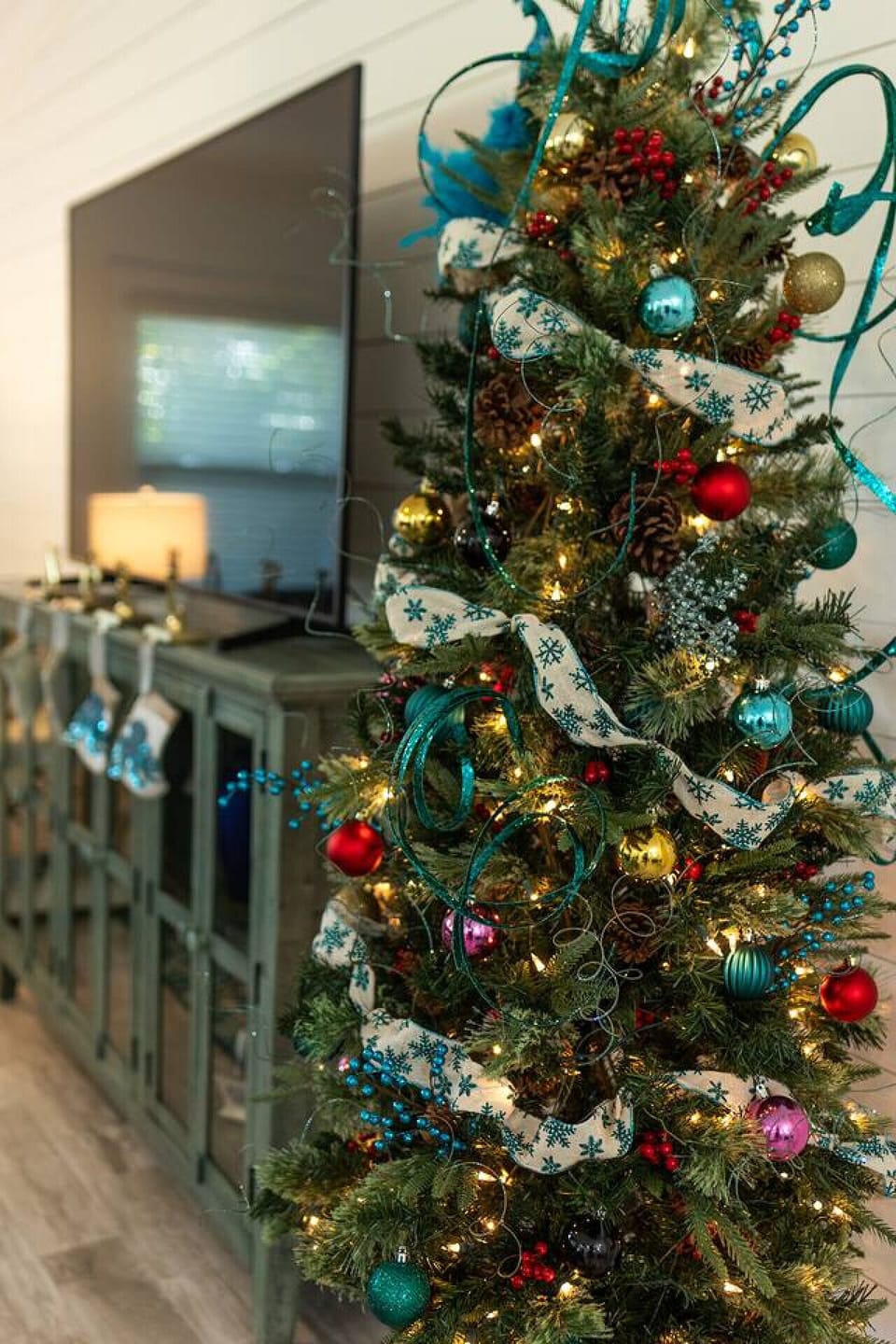 Christmas tree decorated with Naples Botanic Garden ornaments