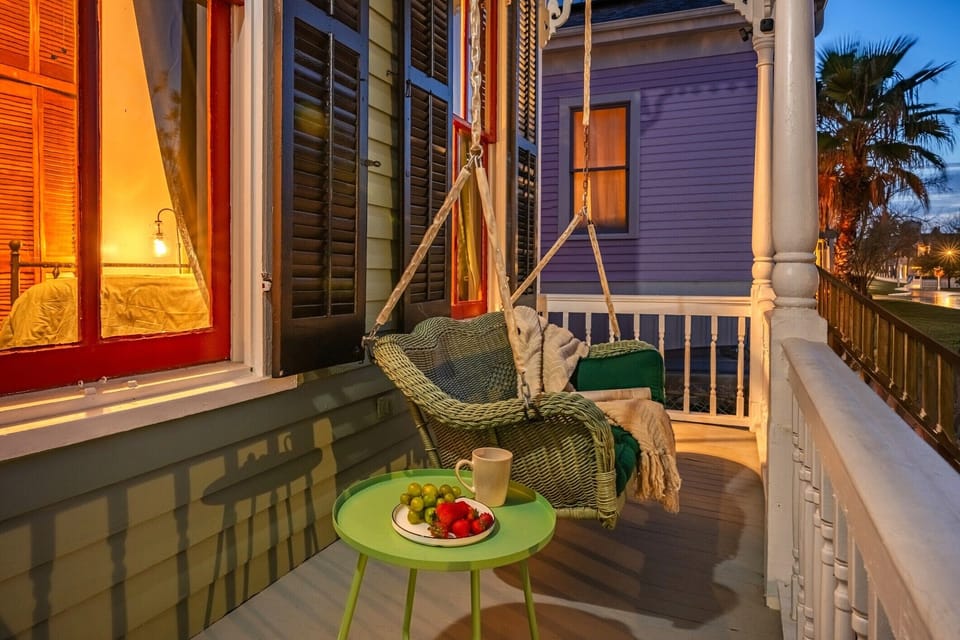 Relax on the front porch swing with morning coffee or enjoy the evening sunset