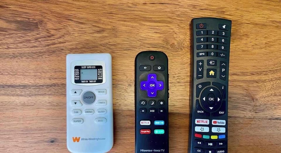 Controles para aires acondicionados y tv
