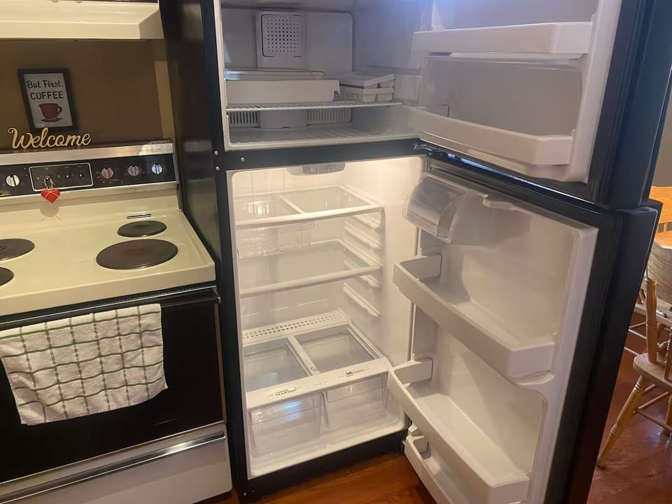 Refrigirator and stove.
