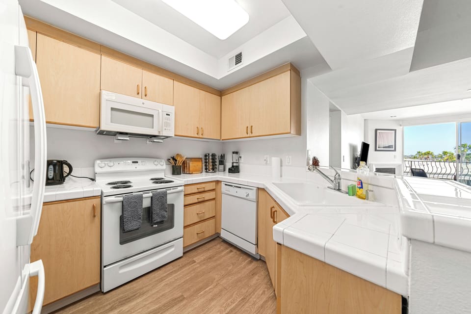 Fully equipped kitchen makes cooking easy and fun.