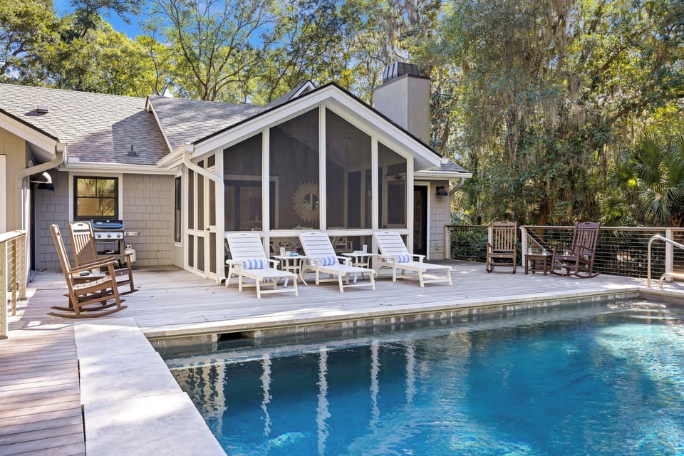 Enjoy the beautiful pool off the screened porch!