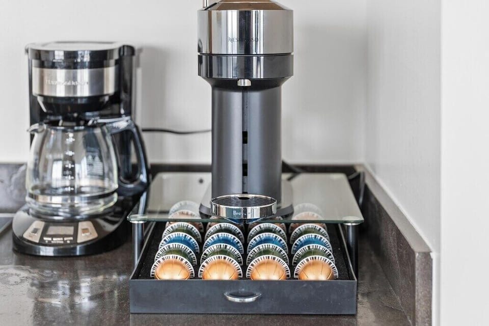 Your perfect morning starts here. Dedicated coffee station.