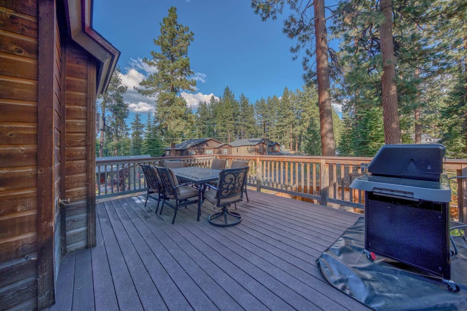 Deck  with patio furniture  and grill